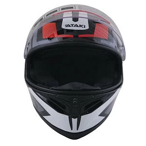 Шлем интеграл ATAKI JK316 Route (сер/красн глянц, L)
