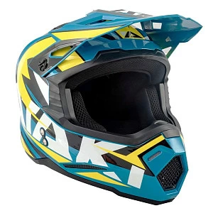 Шлем (кроссовый) Ataki JK801 Rampage (син/желт глянц, XL)