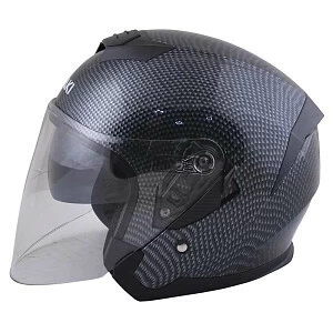 Шлем открытый со стеклом ATAKI JK526 Carbon (черн/сер глянц, L)