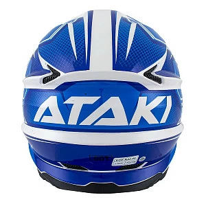 Шлем кроссовый ATAKI JK801A Legacy (син/бел глянц, S)